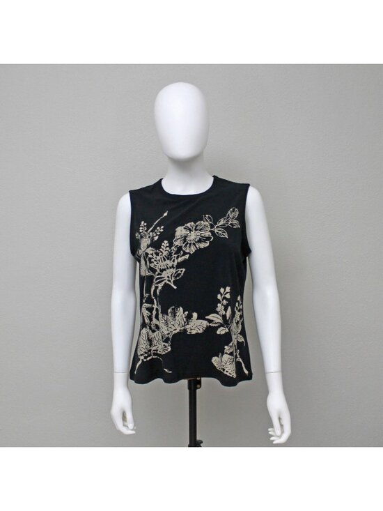 Van Heusen Tops - VAN HEUSEN Women Tops Blouses Black Print Size M